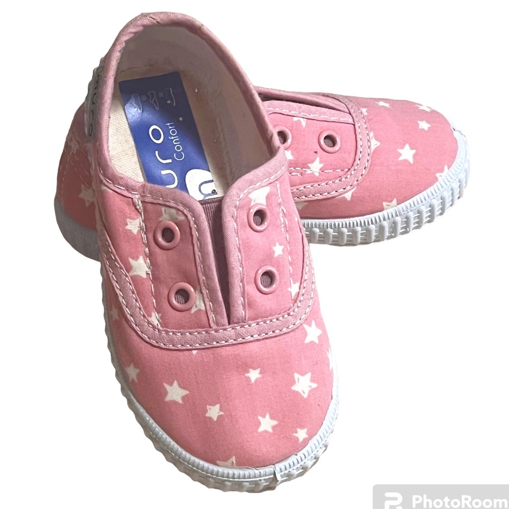 Muro Comfort Children Baby Toddler Girl Shoes Sneakers Pink Stars Size 21